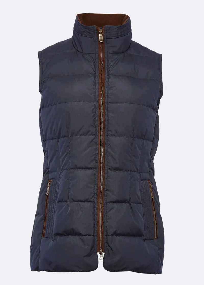 Dubarry Spiddal Quilted Gilet in Navy